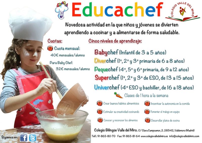 EducaChef en el Colegio Valle del Miro. Nueva Actividad Extraescolar