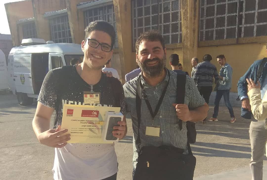 Sergio Mora, alumno de 1º de DAW del Colegio Valle del Miro gana la competición de MadridSkills en Desarrollo Web