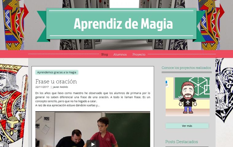 Página web Blog 'Aprendiz de Magia'