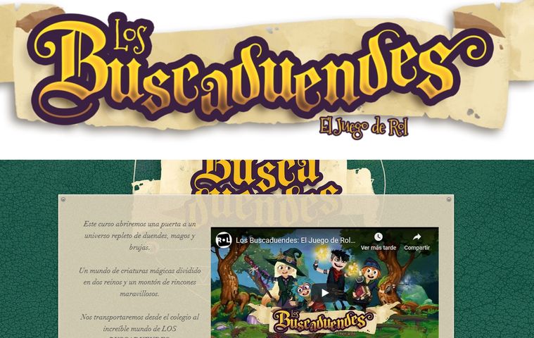 Página web 'Los Buscaduendes' colegio bilingue valle del miro valdemoro