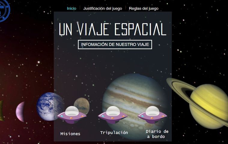 Página web 'Un Viaje Espacial' colegio bilingue valle del miro valdemoro